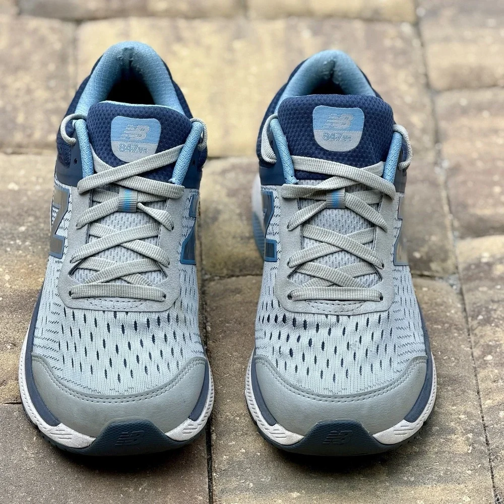 New Balance 847 v4 Shoes Womens 10.5 Blue Gray Walking Sneaker Mens 9‎ Running